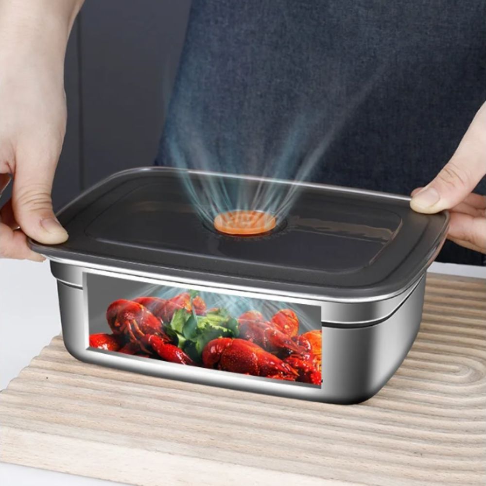 Kitchen Appliances Refrigerators - Portable Stainless Steel Preservation Box Leak-proof