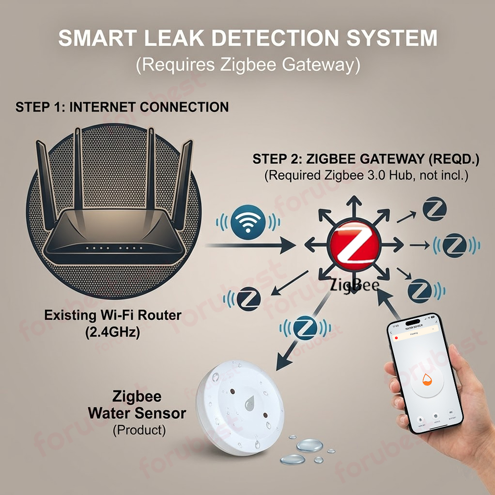 Zigbee Water Sensor Leak Flood - Kitchen Appliances Video recension och pris