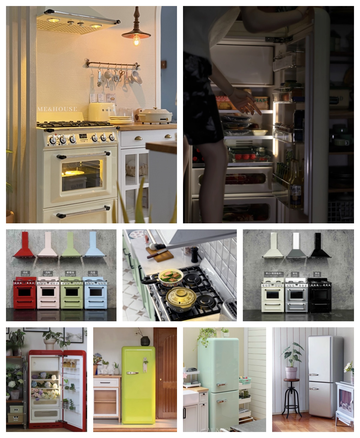 1/6 Modern Miniature Kitchen F - Kitchen Appliances Refrigerators recension och pris