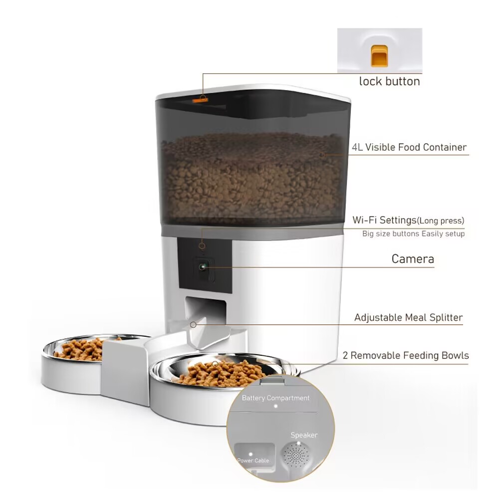 4L Automatic Cat Feeder Smart  - Kitchen Appliances Video recension och pris