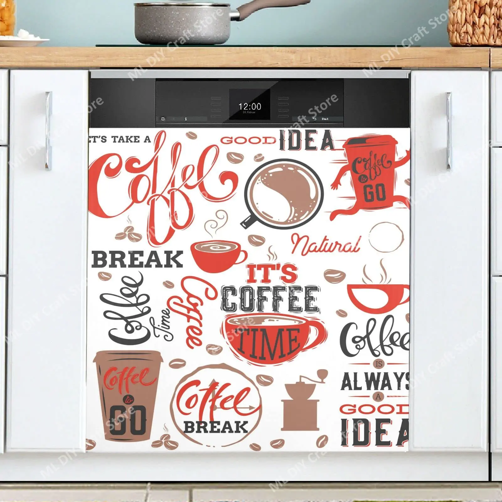 Retro Coffee Topics Cafe Desig - Kitchen Appliances Pictures recension och pris