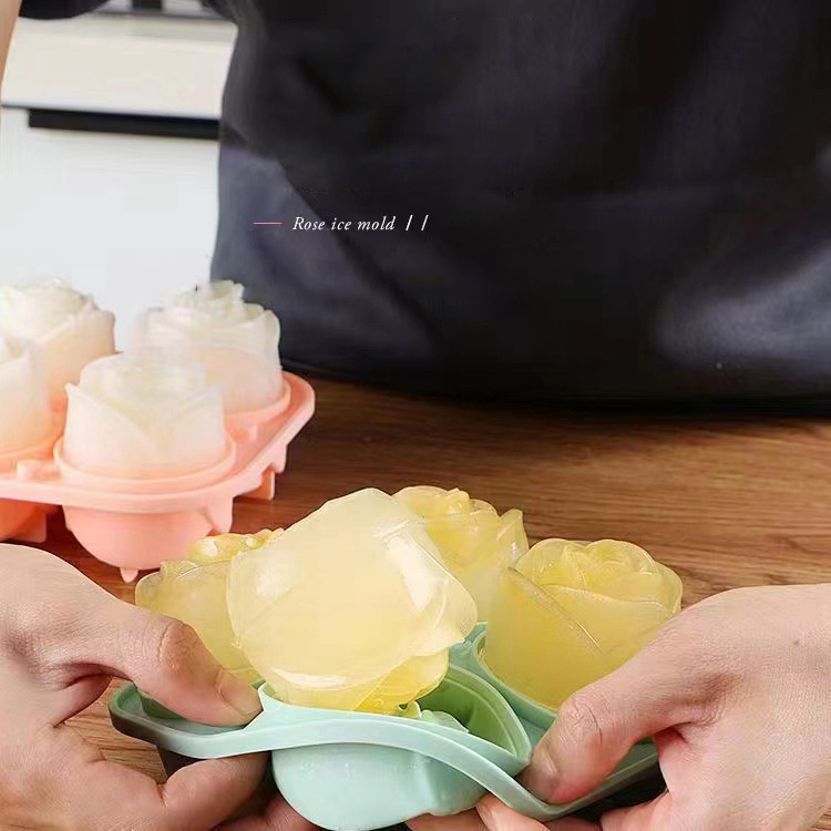 3D Rose Ice Molds 4 Holes Ice  - Kitchen Appliances Brand recension och pris