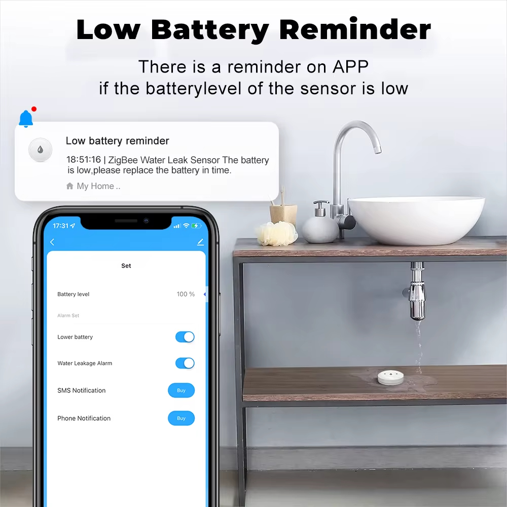 ZigBee Smart Water Leak Sensor - Kitchen Appliances Video recension och pris